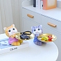 Симпатичные фигурки кошек из смолы, Хранение ключей для входных ювелирных изделий для украшения домашнего рабочего стола