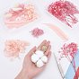 Gorgecraft 2 Sets Pink Series Dry Flower Accessories Set, with Stainless Steel Tweezers, for DIY Bride's Headwear Garland Frame Group Fan Floating