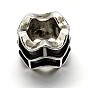 Retro 304 Stainless Steel Beads, Column, Antique Silver, 8x11mm, Hole: 6mm