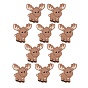 10Pcs Cartoon Elk Silicone Beads