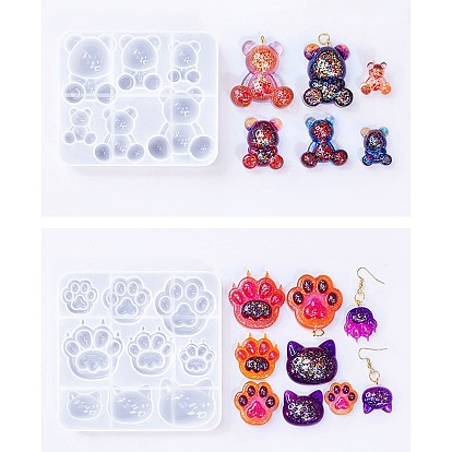 Формы для подвесок своими руками, силиконовые формы для литья, для уф-смолы, изготовление изделий из эпоксидной смолы, белые