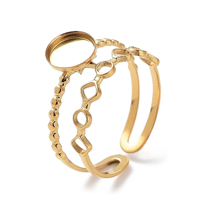 304 компоненты открытого кольца манжеты из нержавеющей стали, настройки кольца чашки безеля, плоско-круглые