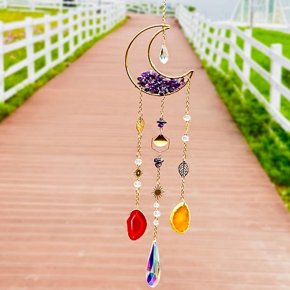 Ловец солнца из хрустального стекла, с аметистом, создатель радуги, украшение сада и дома своими руками