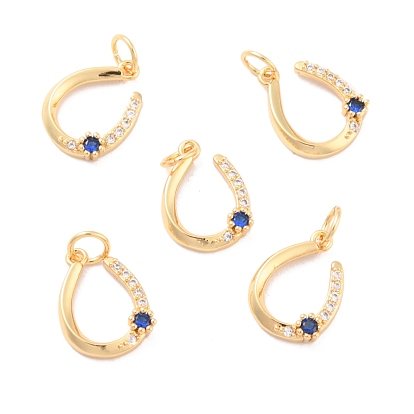 Кулоны из экологически чистой латуни с микропаве и кубическим цирконием, долговечный, без свинца, без кадмии и без никеля, реальный 18 k позолоченный