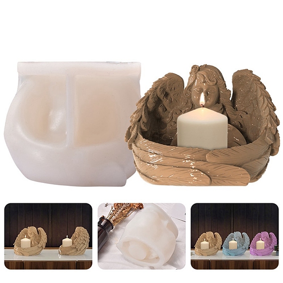 Angel DIY Silicone Molds, Aromatherapy Candle Holder Moulds, Candlestick Making Molds