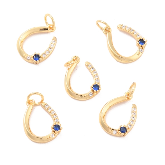 Кулоны из экологически чистой латуни с микропаве и кубическим цирконием, долговечный, без свинца, без кадмии и без никеля, реальный 18 k позолоченный