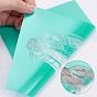 Self-Adhesive Silk Screen Printing Stencil, for Painting on Wood, DIY Decoration T-Shirt Fabric, Turquoise