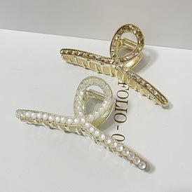 Pearl Water Diamond Hair Clip - Elegant and Versatile Shark Hairpin Hair Accessories.