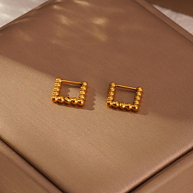 Элегантные 304 квадратные серьги-кольца из нержавеющей стали