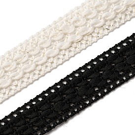 Полиэстер с отделкой из молочного шелкового кружева, волнистая обрезка для украшения домашнего текстиля