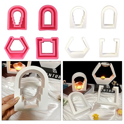 Moules de chandelier en silicone de qualité alimentaire bricolage, pour la fabrication de bougies