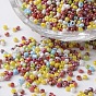 12/0 Opaque Colors Rainbow Plated Round Glass Seed Beads, 2~3x1.5~2mm, Hole: 0.8~1mm, about 37500pcs/pound