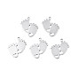 Pendentifs en acier inoxydable, empreintes de bébé