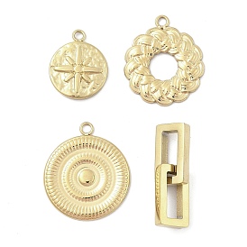 316 хирургические подвески из нержавеющей стали, прямоугольный и плоский круглый брелок