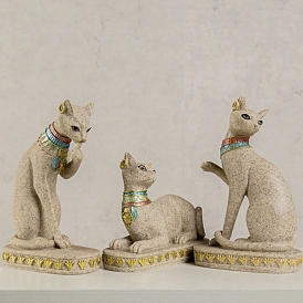 New Chinese Style Art Egyptian Cat Ornaments Creative Home Living Room Decorations Resin Crafts Small Ornaments Wholesale