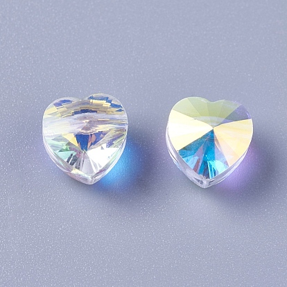 Imitation Austrian Crystal Beads, K9 Glass, Faceted, Heart