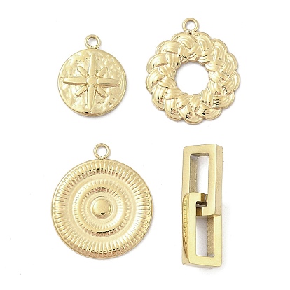 316 хирургические подвески из нержавеющей стали, прямоугольный и плоский круглый брелок