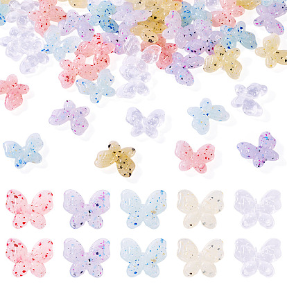 50 шт 5 цвета мраморный камень стиль непрозрачные акриловые бусины, бабочка