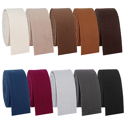10 rouleaux 10 couleurs ruban polycoton, pour accessoires de vêtement