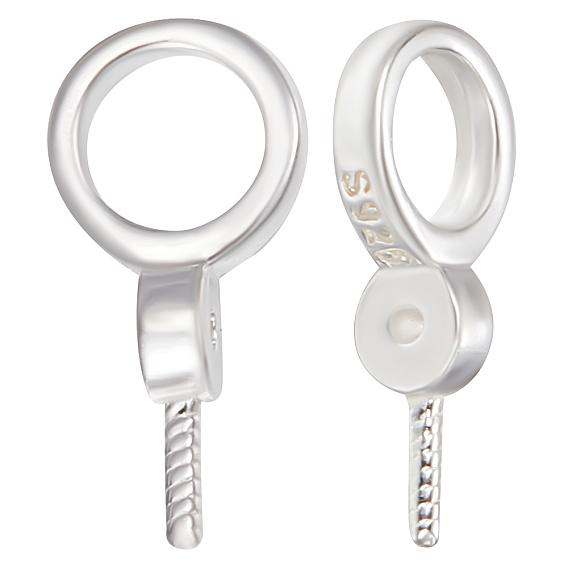 10 шт. 925 серебряные стержни для чашек, для полуполых бусин 