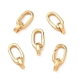 SHEGRACE Brass Spring Gate Rings, Oval, Cadmium Free & Lead Free & Nickel Free