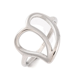 Hollow Heart 304 Stainless Steel Finger Rings for Women