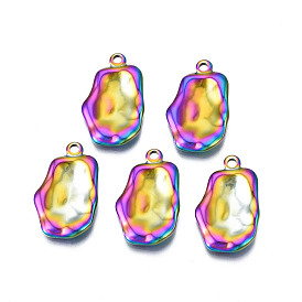 Ion Plating(IP) 304 Stainless Steel Pendants, Nuggets