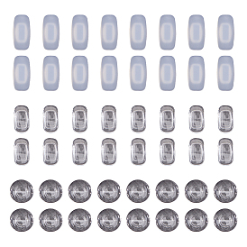 24 наборы 3 стильные силиконовые носоупоры для очков, для аксессуаров для очков, овальные и круглые