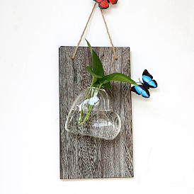 Vase hydroponique en verre transparent, ornements muraux suspendus, pour la décoration de la maison et du jardin intérieur