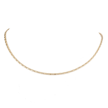 Brass Twisted Link Chain Necklaces, with 304 Stainless Steel Lobster Claw Clasps