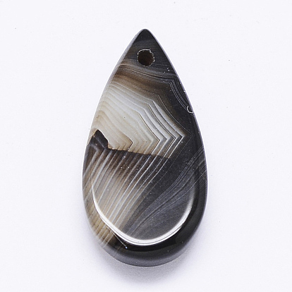 Natural Agate Pendants, Drop, Dyed