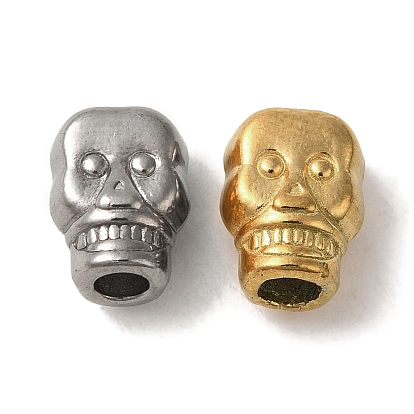 Ion Plating(IP) 304 Stainless Steel Beads, Skull