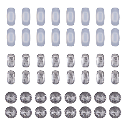 24 наборы 3 стильные силиконовые носоупоры для очков, для аксессуаров для очков, овальные и круглые