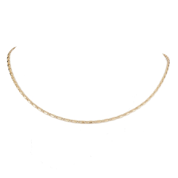Brass Twisted Link Chain Necklaces, with 304 Stainless Steel Lobster Claw Clasps