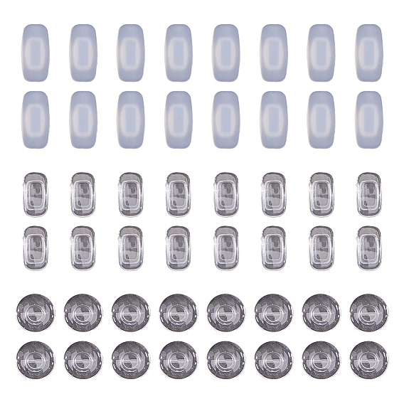 24 наборы 3 стильные силиконовые носоупоры для очков, для аксессуаров для очков, овальные и круглые