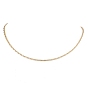 Brass Twisted Link Chain Necklaces, with 304 Stainless Steel Lobster Claw Clasps