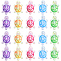 30Pcs UV Plating Transparent Acrylic Beads, Iridescent, Turtle, with Enamel