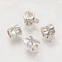 Tibetan Style Alloy Tube Bails, Loop Bails, Bail Beads, Cadmium Free & Lead Free
