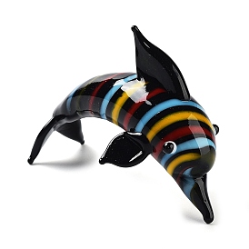 3D Dolphin Handmade Lampwork Display Decoration, for Home Decoration