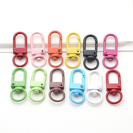 Spray Painted Alloy Swivel Snap Clasps, for Bag Making