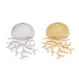 304 подвески из нержавеющей стали, ионное покрытие (ip), шарм в форме ракушки