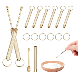 Cuillères à encens portables en fer, fournitures d'outils mini porte-clés