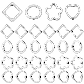 160 шт. 4 стили тибетского стиля оправа из бисера из сплава, без свинца и без кадмия, платина