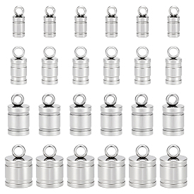 60 шт. 4 стили 201 наконечники шнура из нержавеющей стали, колонка