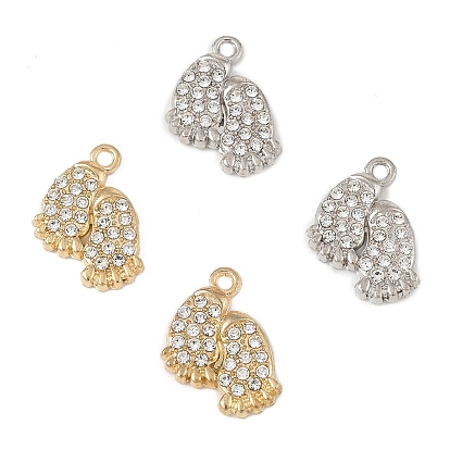 Подвески из сплава и страза, след