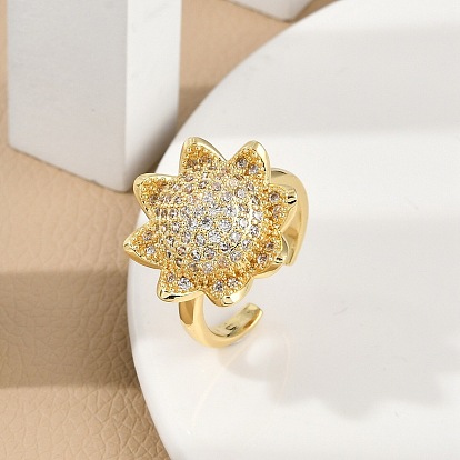 Кольца-манжеты из латуни с микро-паве и прозрачным циркониевым покрытием для женщин, долговечный, без кадмия и без свинца