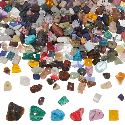 2 нити из натуральных и синтетических бусин с драгоценными камнями