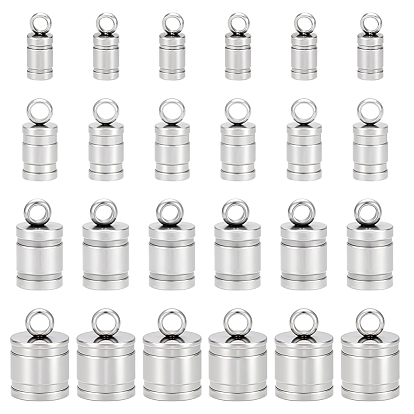 60 шт. 4 стили 201 наконечники шнура из нержавеющей стали, колонка