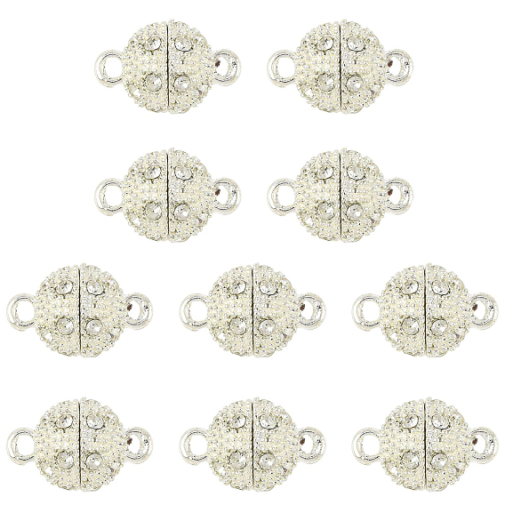 10 сумки со стразами и магнитными застежками, с петлями, круглые