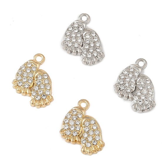 Подвески из сплава и страза, след